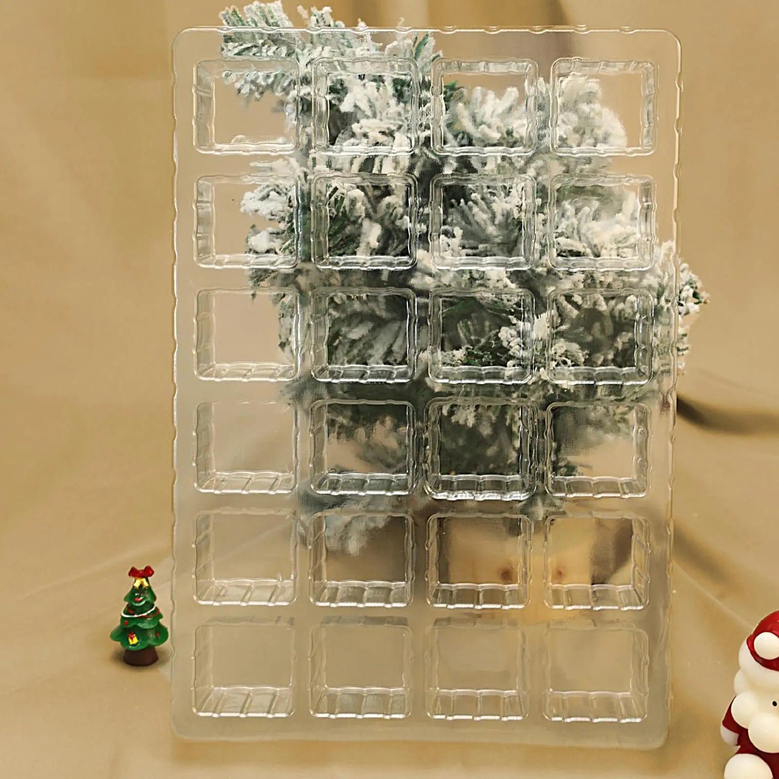 24 Days Christmas Advent Calendar Box Refillable Supports Countdown