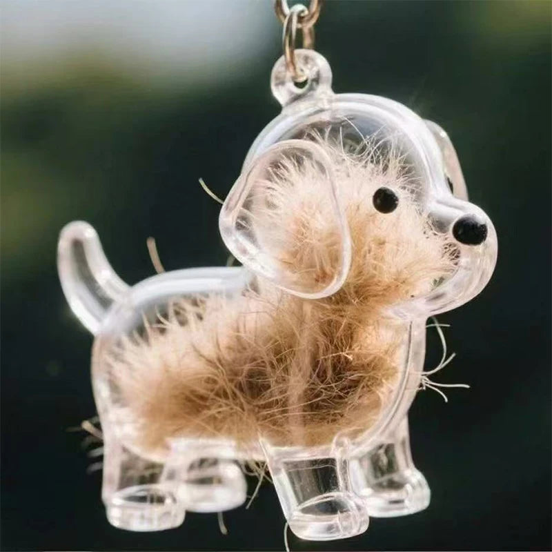 Dog Hair Storage Pendant Keychain Transparent Cat Fur Keepsake Zpaxo A9