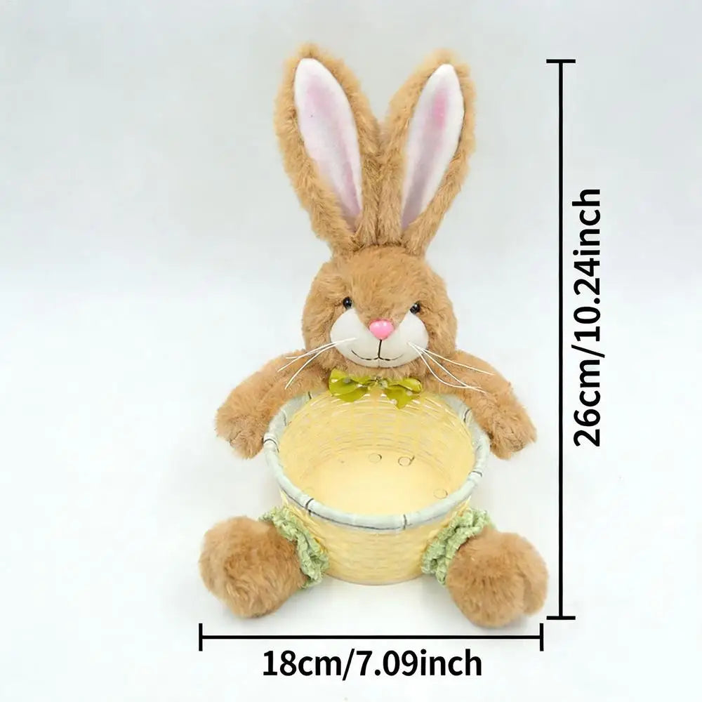 Easter Bunny Basket Rabbits Shape Container Cute Food Snacks Candy Zpaxo A
