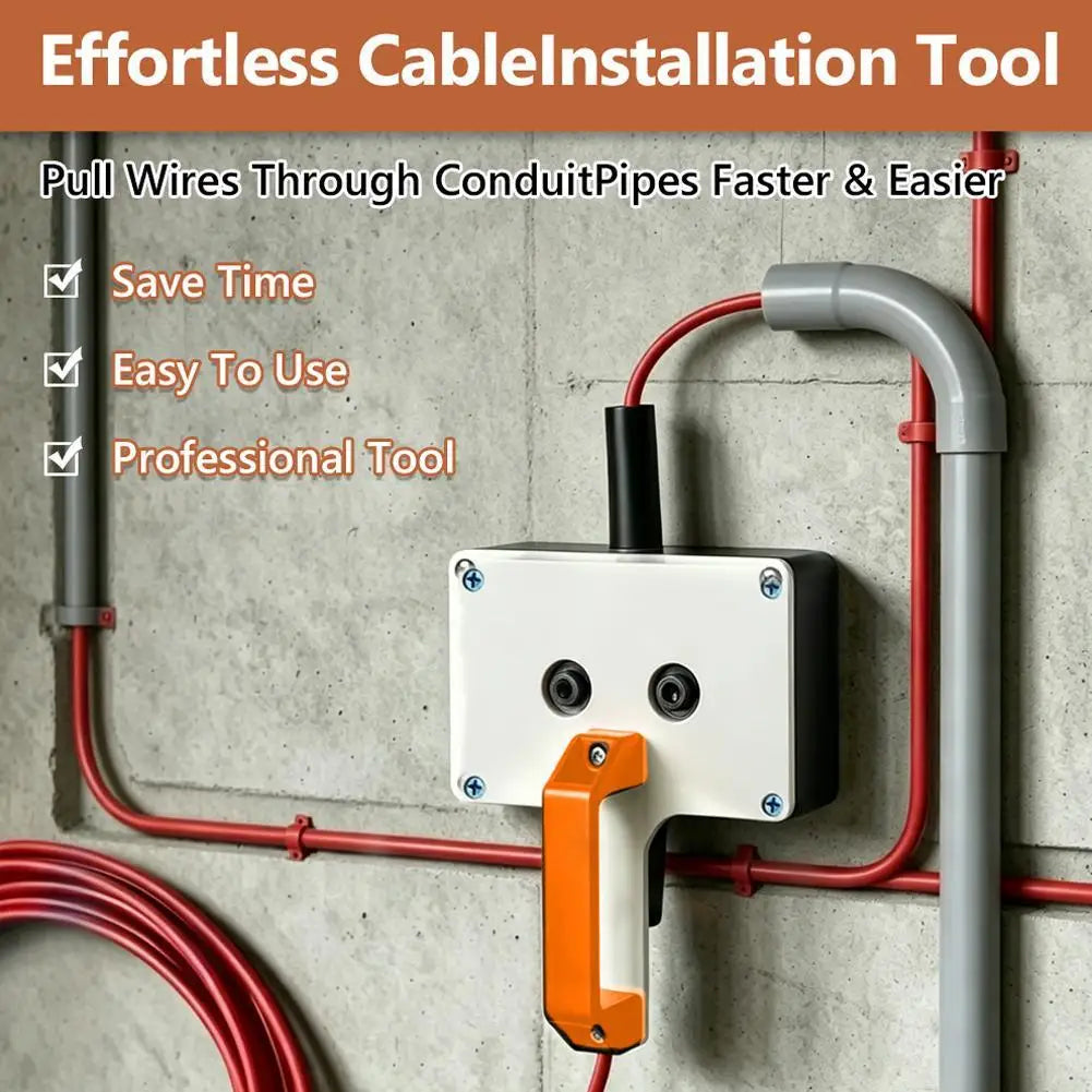 Multi-functional High Strength Cable Puller 8mm Handheld Wire Threader High Efficiency Electrician Tool for Underground Wiring Zpaxo