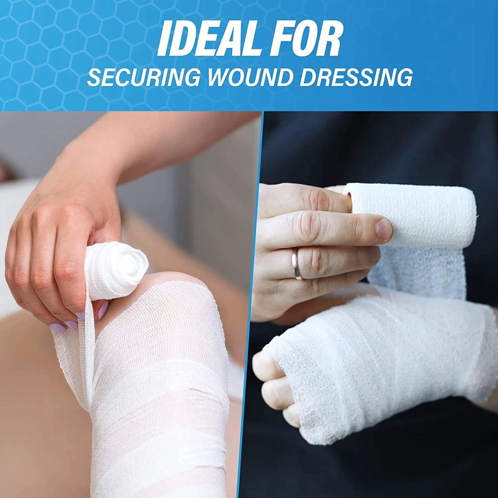 1 5 10 Rolls Absorbent Gauze Cotton Bandage Roll Wound Hemostasis