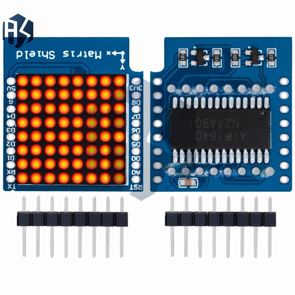 Matrix LED Shield V1.0.0 for WEMOS D1 mini 8x8 Matrix Dot Matrix LED Zpaxo