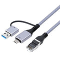 652F USB C RJ45 Converters With Heat Dissipation Design Braideds Cable For Wireds Networking Zpaxo 2m China Mainland