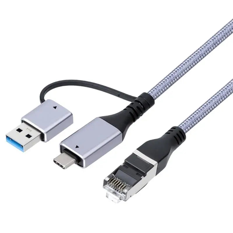 652F USB C RJ45 Converters With Heat Dissipation Design Braideds Cable For Wireds Networking Zpaxo 2m China Mainland