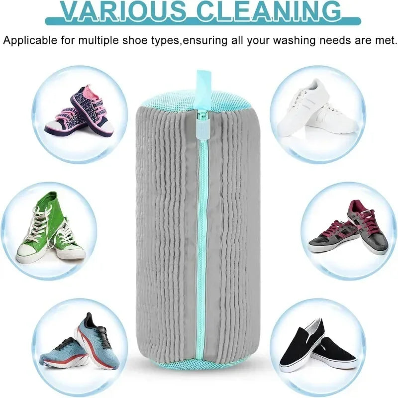 1 Wash Shoes Bag Padded Net Laundry Protector Fluffy Fibers Polyester