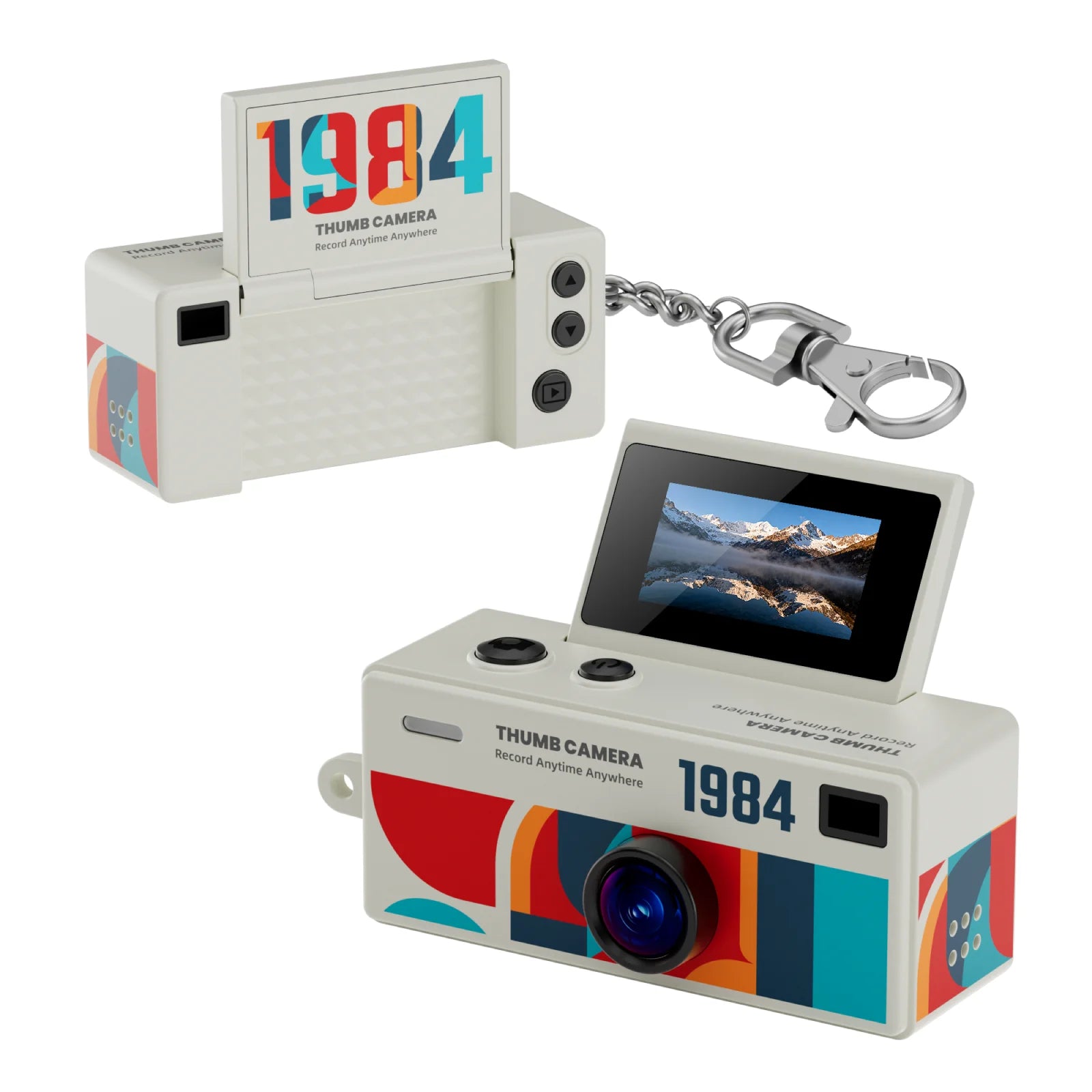 G62 Keychain Thumb Camera 0.96 Inch Retro Mini Action Camera 1080P Very Small Camcorder Audio Video Recorder Support Memory Card Zpaxo G62 White Camera Add 8G