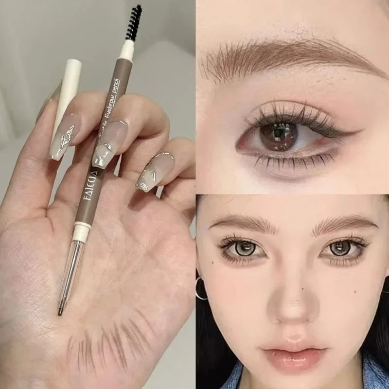 Waterproof Double-ended Eyebrow Pencil Long-lasting Ultra Fine