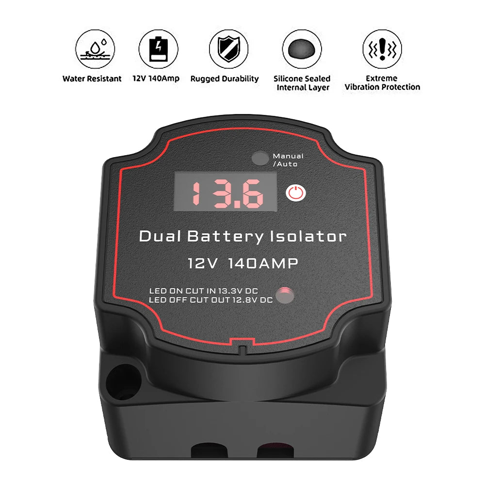 Car Smart Battery Isolator 12V 140A Voltage Sensitive Relay VSR Split