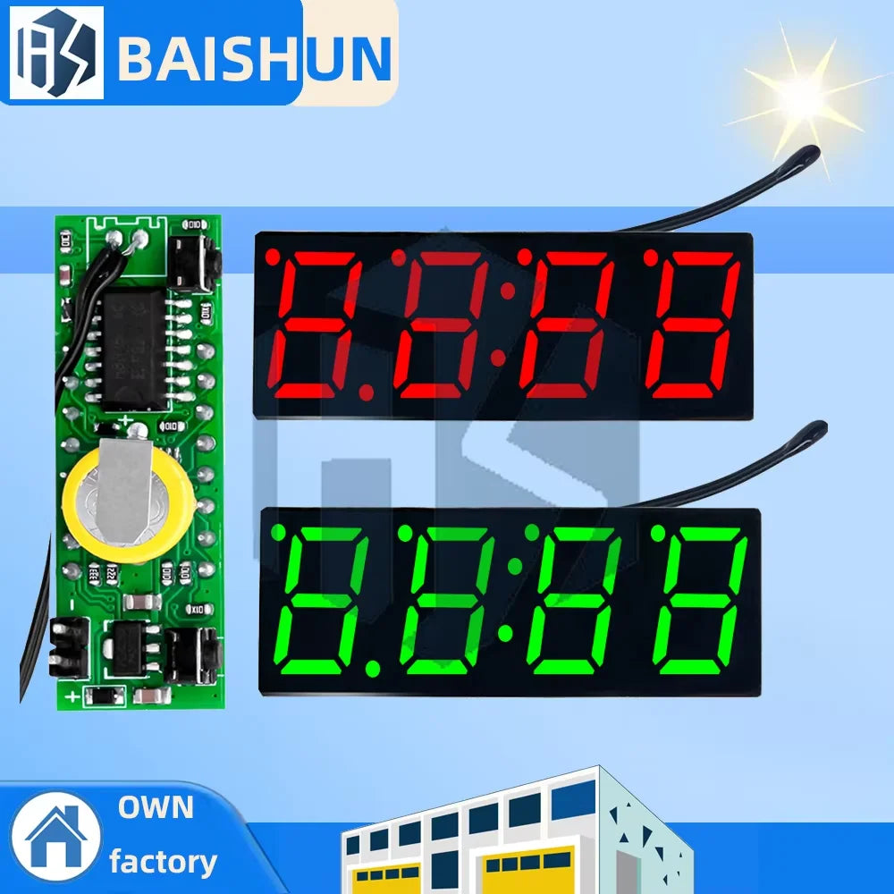 RX8025T 3-in-1 LED Display Module Digital Clock Thermometer Voltmeter Zpaxo