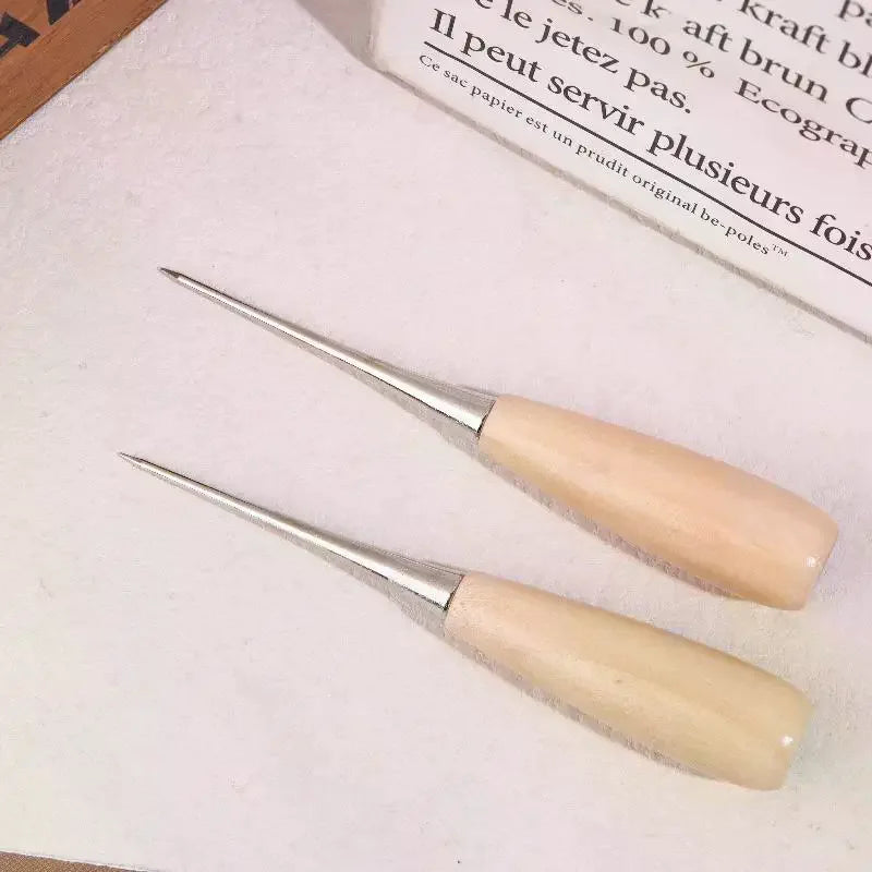 3/6/9Pcs Leather Hand Stitching Awl Tool Leather Craft Handheld Hole Punch Sewing Punching Hole Maker Leather Punching Tools Zpaxo