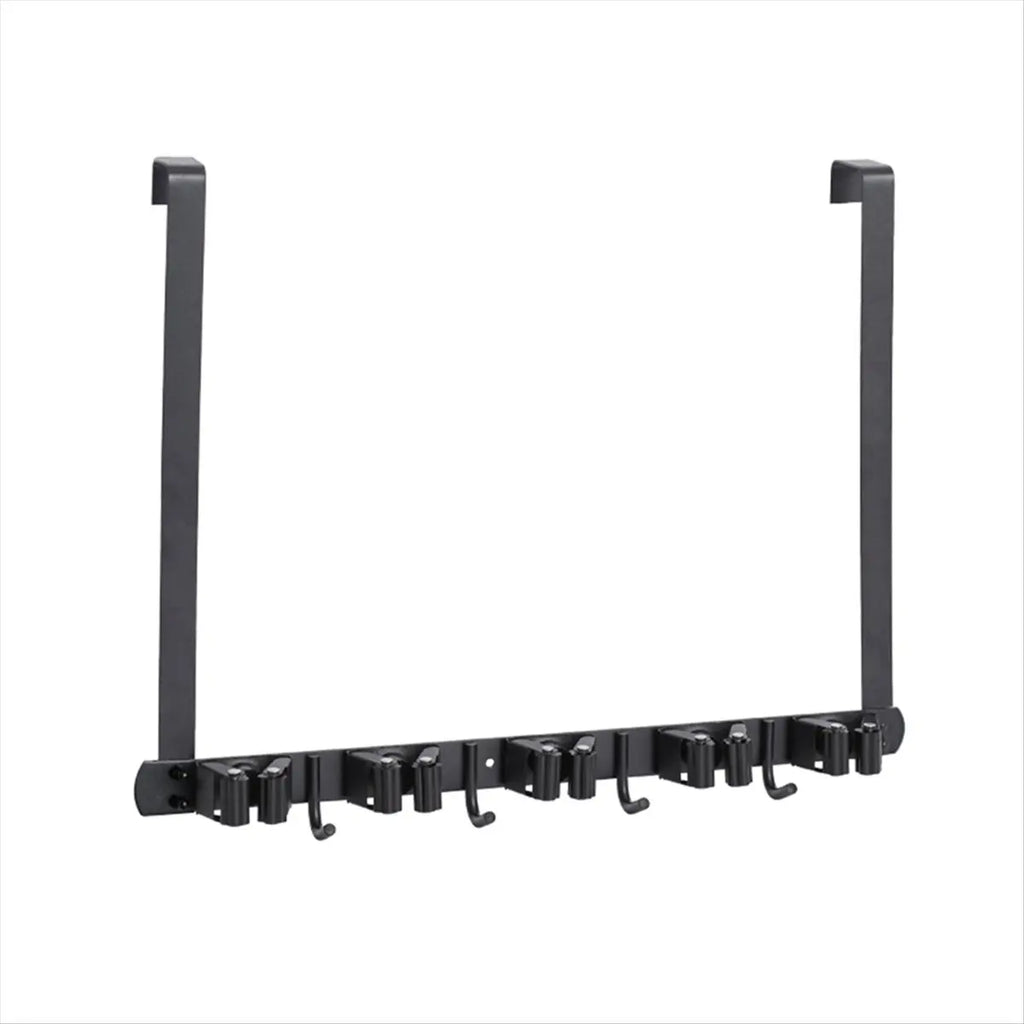[CLOS] Broom Holder Door Mount,Over The Door Broom And Mop Holder With 2 Over Door Hooks,Broom Hanger,Tool Rack Organizer Zpaxo
