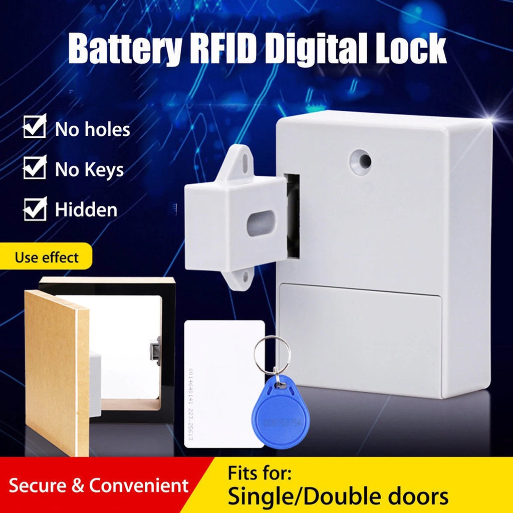 Drawer lock sensing IC Card Sensor Cabinet Drawer Intelligent SmartLock DIY Invisible Hidde Digital Lock without Perforate Hole Zpaxo