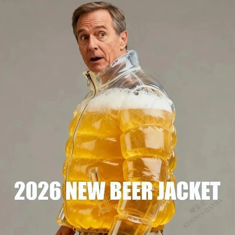 Wearable Beer Jacket – Leakproof Transparent Cooler Vest Party Gift