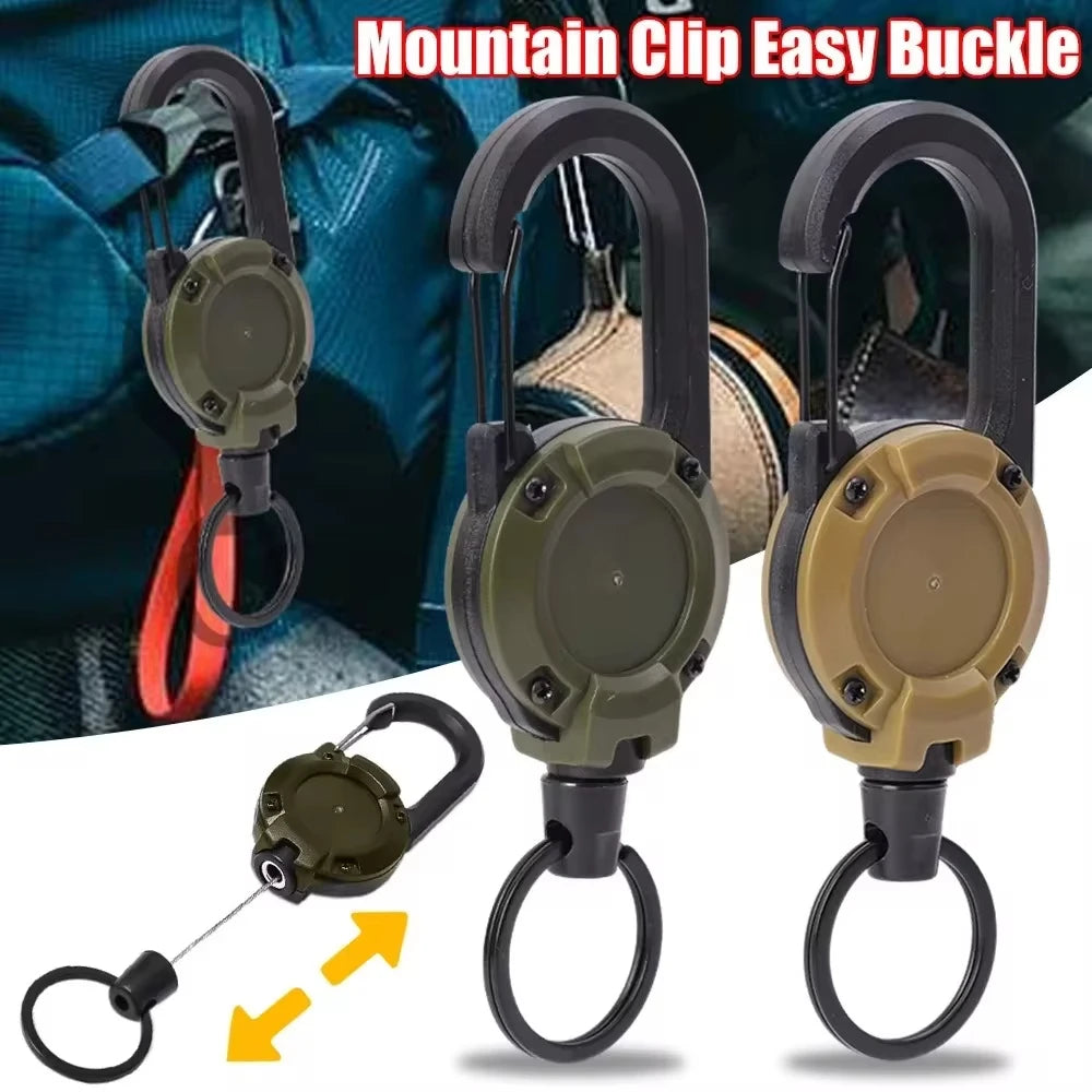 Retractable Keychain Carabiner Clip – Anti-Theft Elastic Key Ring Retractable Keychain Zpaxo