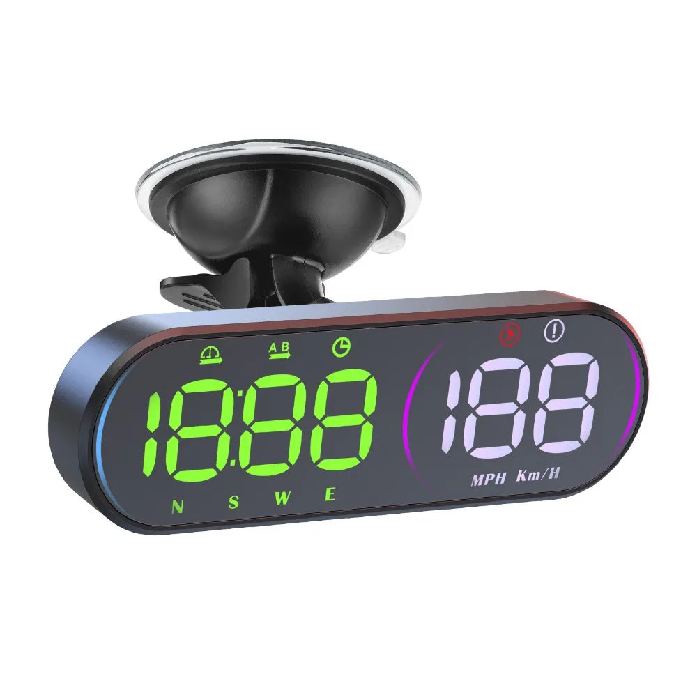 HUD Car Head Up Display Universal Plastic Digital Speedometer KMH MPH Zpaxo Black