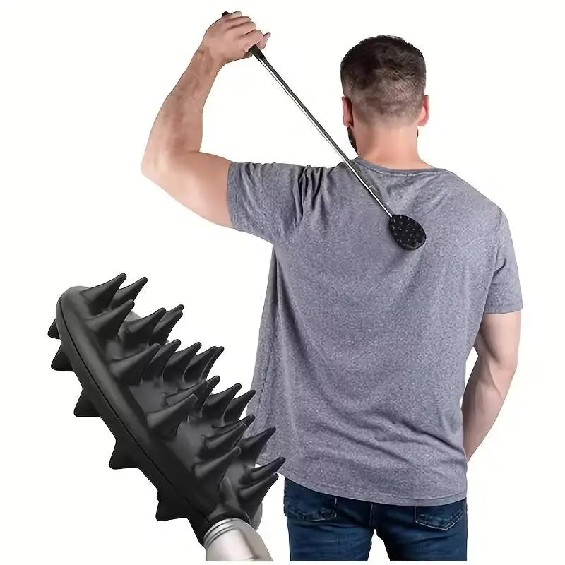 1pcs Extendable Cactus Back Scratcher – Heavy Duty PVC, 2 Spike Sizes, One-Handed Adjustable for Home & Travel Zpaxo
