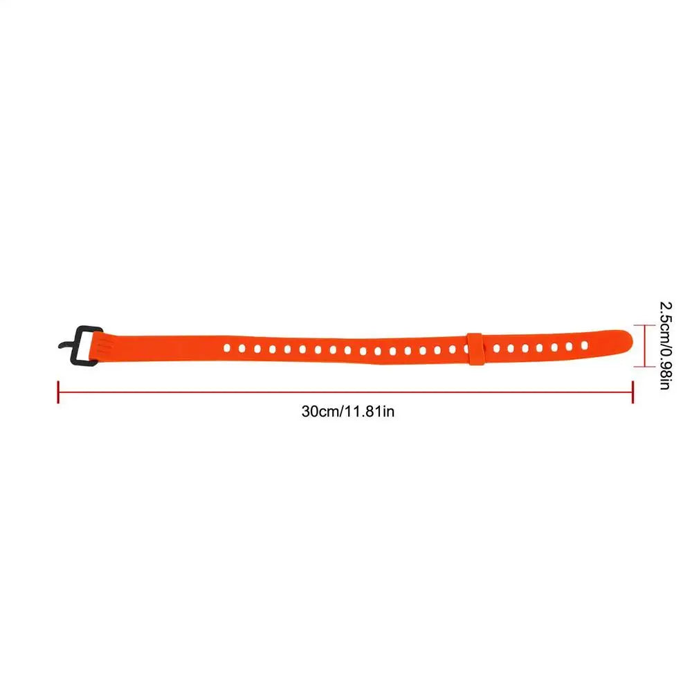 Rubber Tension Strap High Strength Cargo Belt Sport Water Bottle Compact Ties for Flashlight Luggage Air Pump Self Defense Stick Zpaxo Orange S