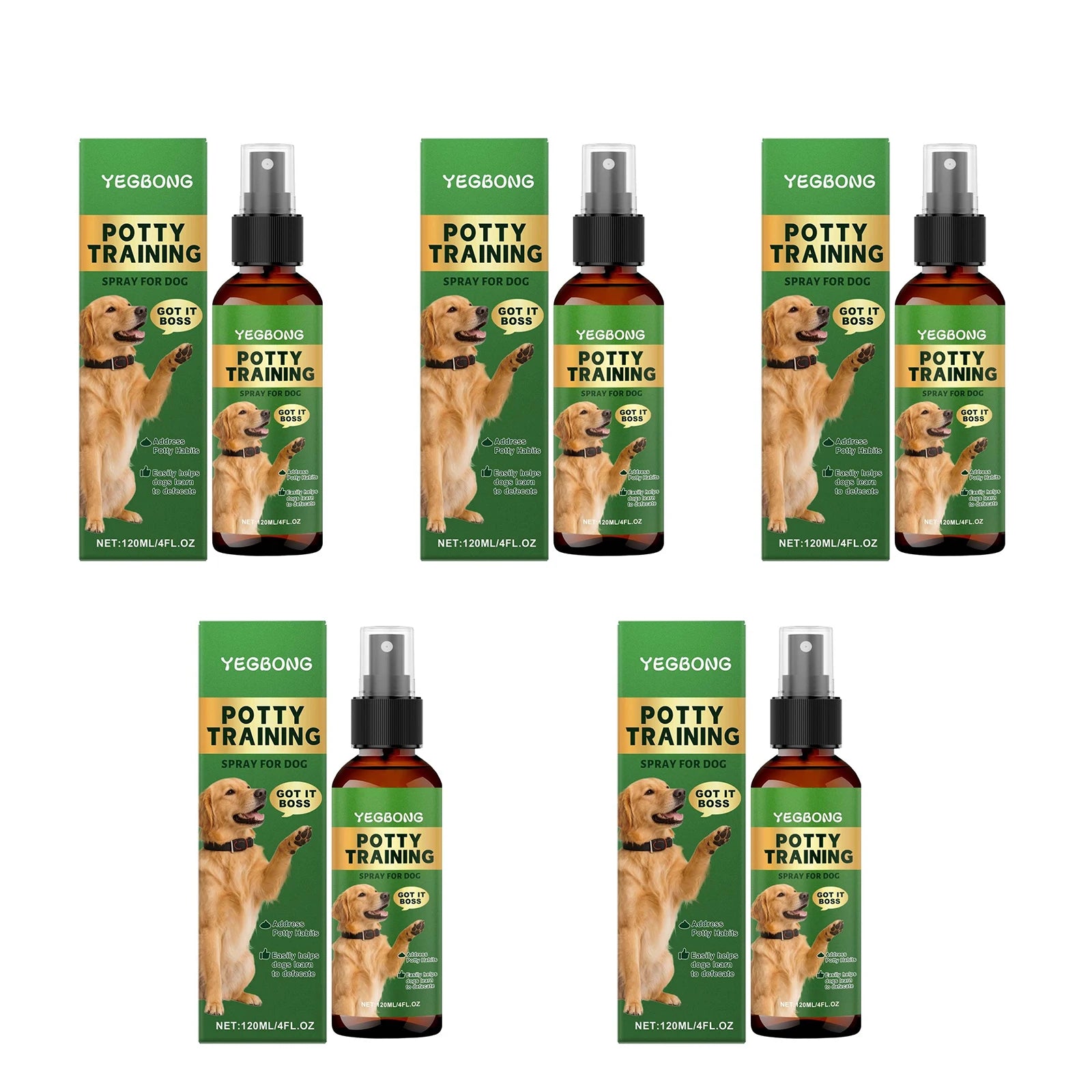 YEGBONG Pet Potty Training Spray – Dog & Cat Toilet Attractant Pet Training Spray Zpaxo 600ml boxed