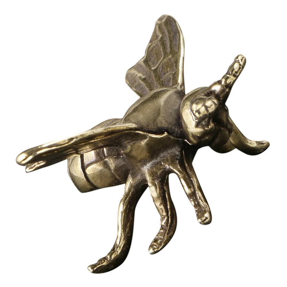 Brass Bee Statue Delicate Portable Desktop Decoration Creative Retro