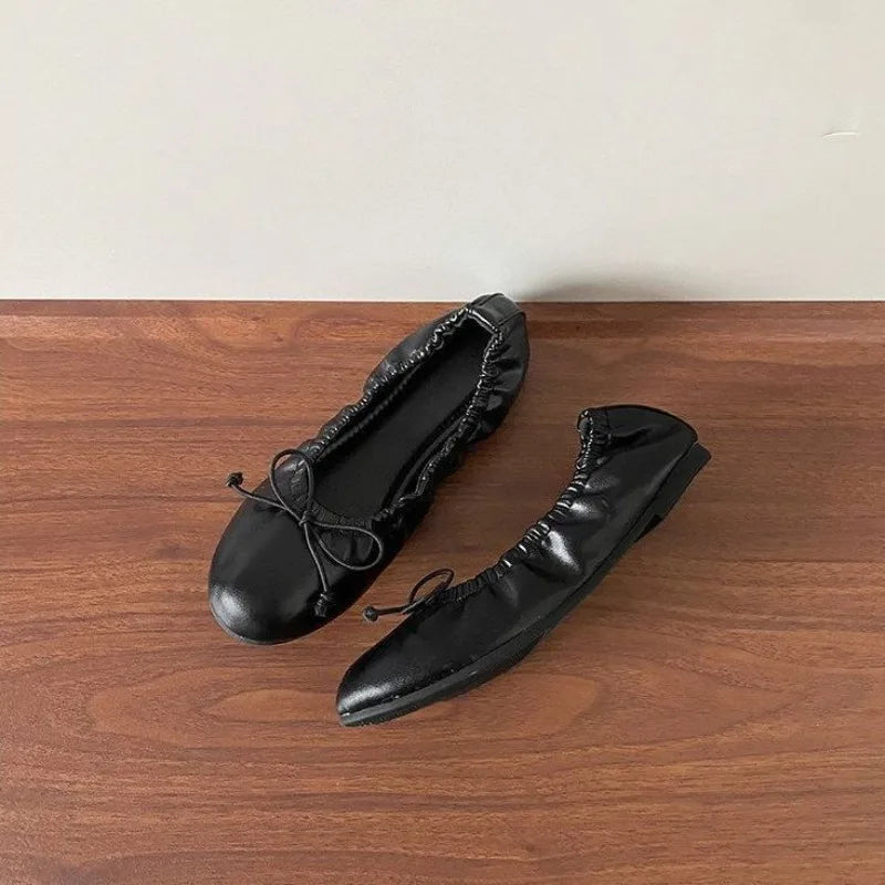 Women's Solid Elegant Comfortable Single Shoes Women Bow Zpaxo