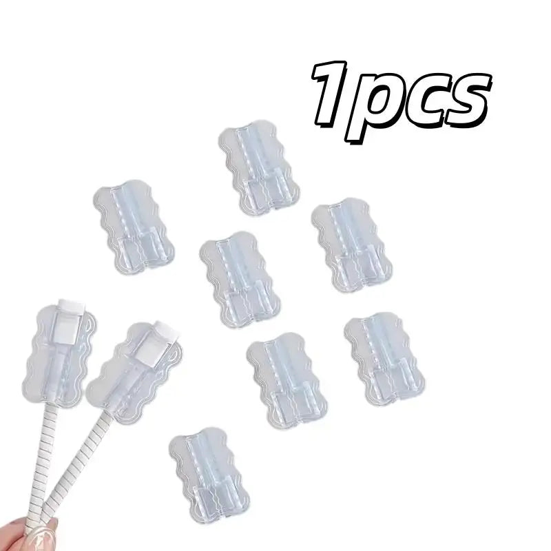 1/10pcs TPU Wave-Shaped Cable Sleeves – Anti-Break Protectors for Android & iPhone Data Cords, Cord Care Zpaxo 1pcs