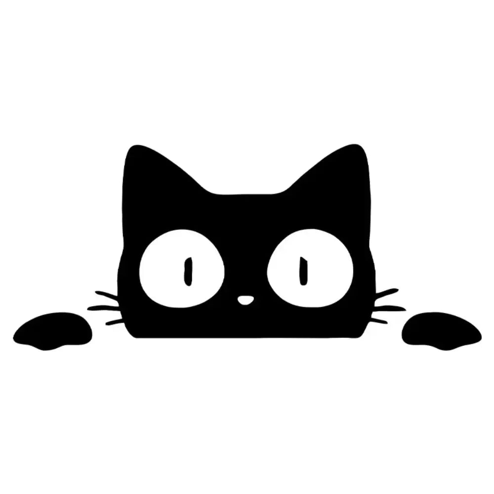 Waterproof Car Window Decals Black White Funny Kitty Scratch Covering Zpaxo