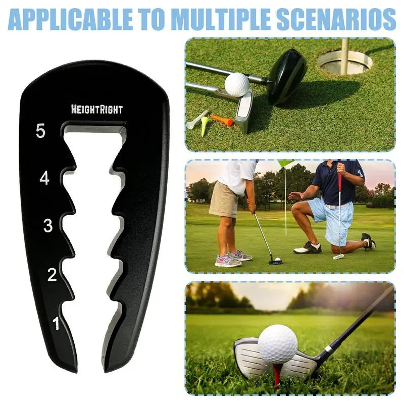 Adjustable Golf Tee Height Tool Precision Setter Consistent Swings