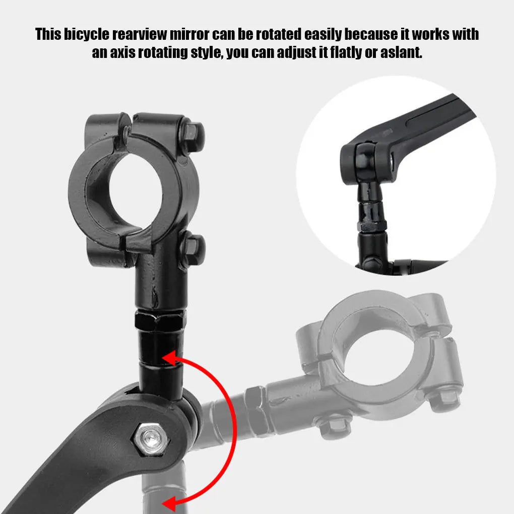 Bike Rear View Mirror Reflector Adjustable Rotatable Handlebar Mirror Clear Rearview Electric Scooter Cycling Bicycle Accessorie Zpaxo