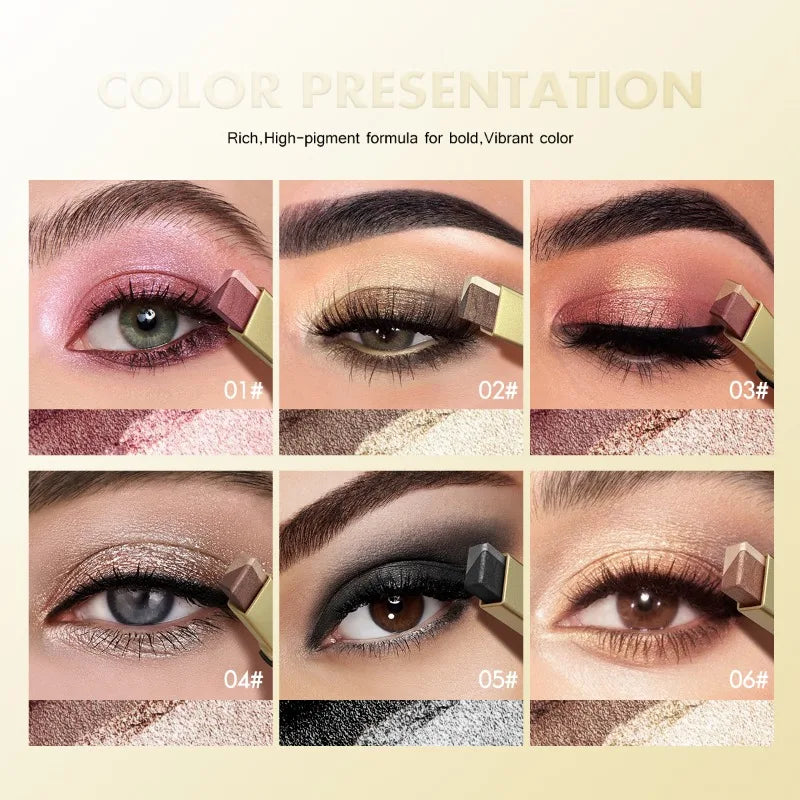 Double Color Eyeshadow Stick Glitter Highlight Shadow Stick Eye Makeup Waterproof Lasting Shimmer Metallic Eyeshadow Makeup Zpaxo