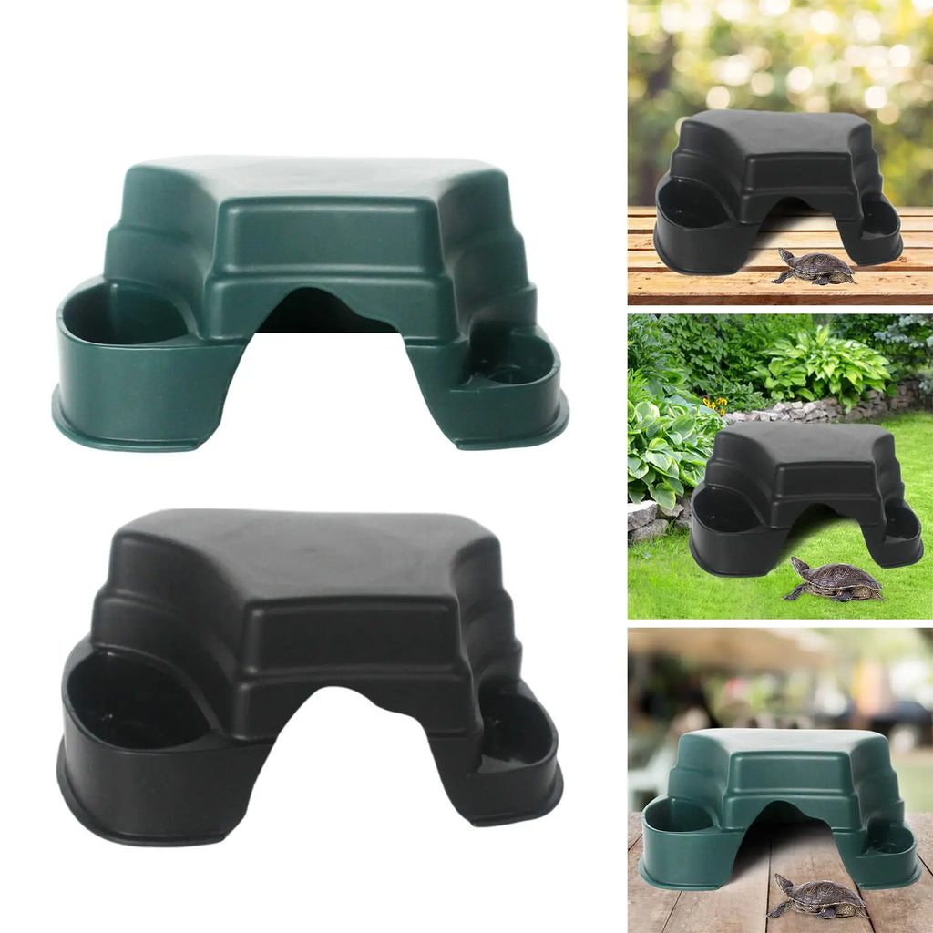 Plastic Reptile Hideout Cave Box Basin Shelter House Hiding Ornament Zpaxo
