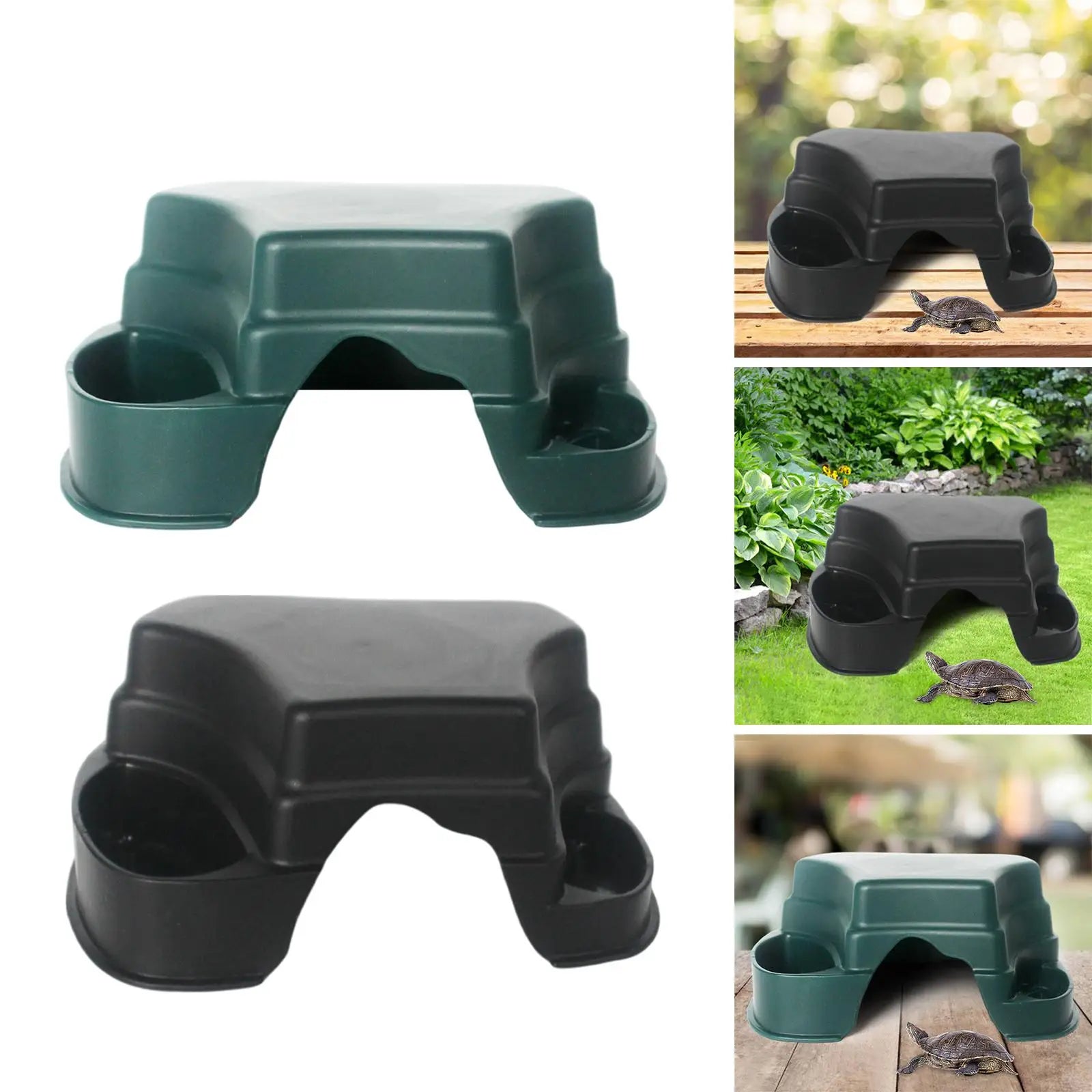 Plastic Reptile Hideout Cave Box Basin Shelter House Hiding Ornament Zpaxo