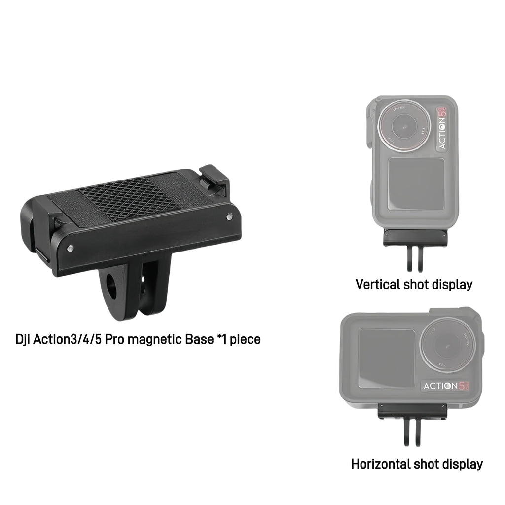 Magnetic Mount For DJI OSMO Action 3 Stable Action Camera Connection Travel Vlog Camera Accessories For Vlog Outdoor Shooting Zpaxo