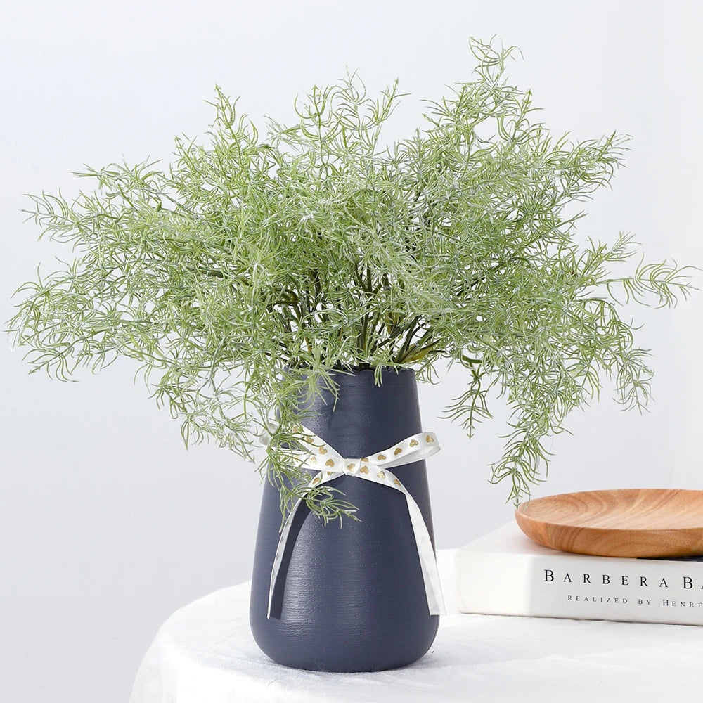 6Pcs Artificial Plants Rosemary Ferns Fake Green Plants Shrubs Home Table Office Room Desktop Decoration Zpaxo