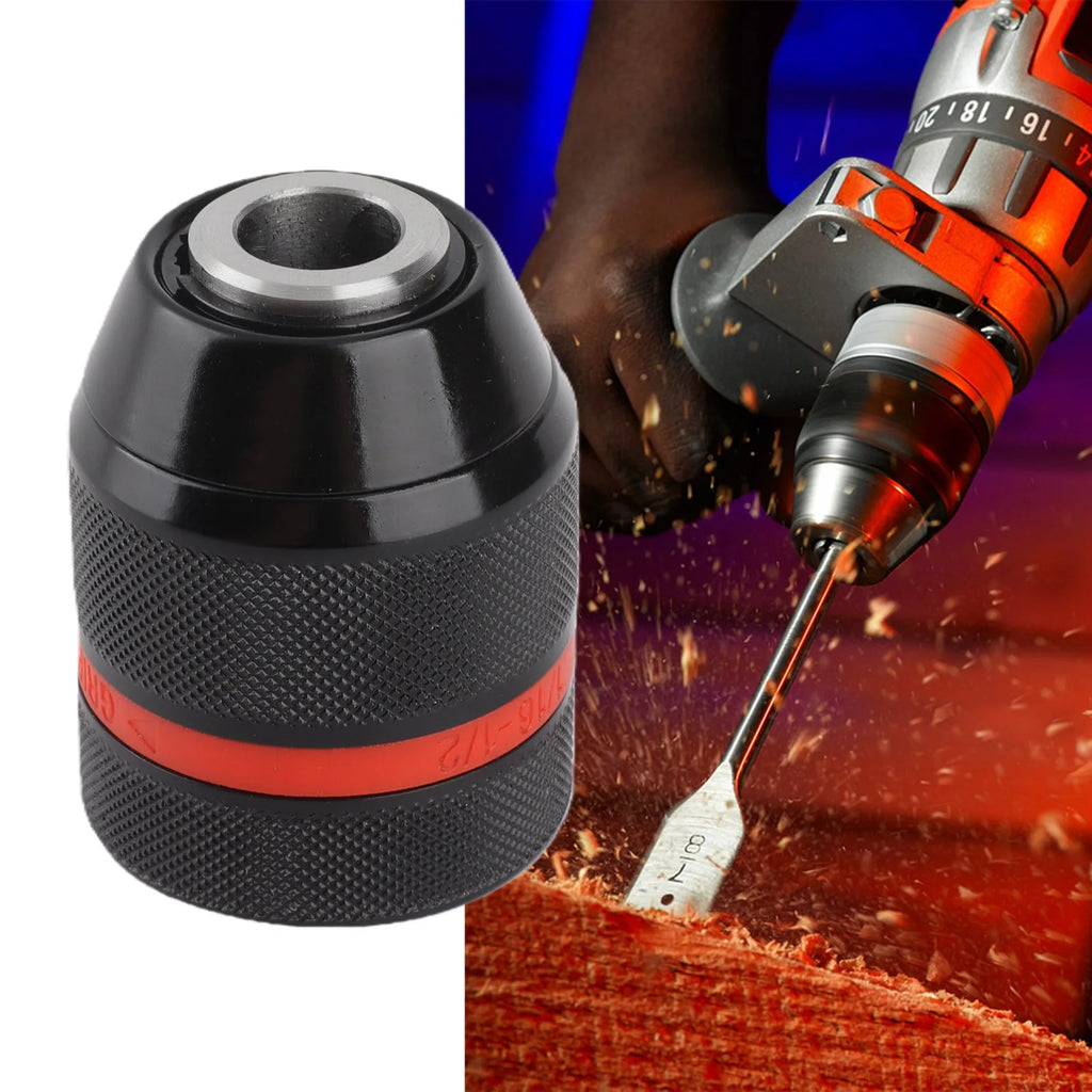 Keyless Drill Chuck Drill Chuck Keyless Hand Drill Chuck 1/2‑20UNF Mount 2~13mm Self Tighten Drill Chuck for Multiple Purposes Zpaxo