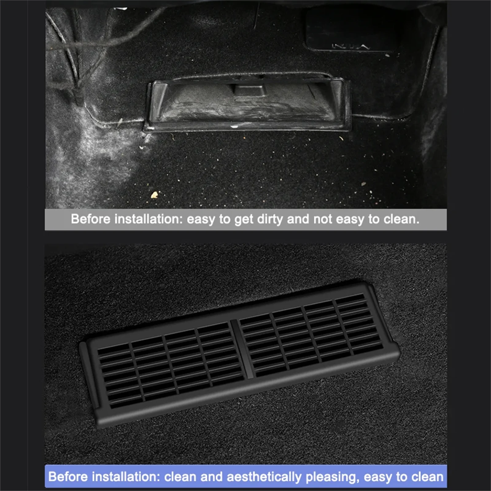 Tesla Model Y Car Backseat Air Vents Cover Under Seat Outlet