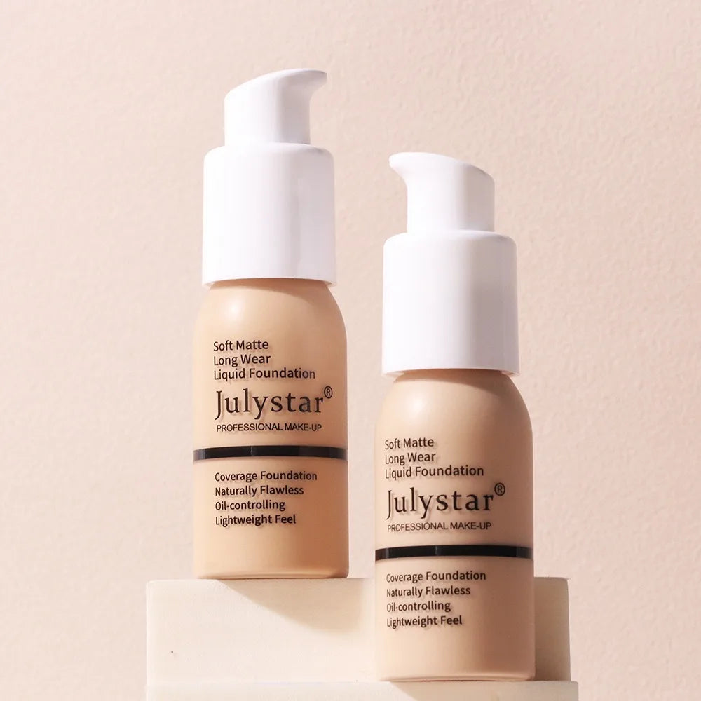 New Long Lasting Liquid Foundation Waterproof Oil Control Full Coverage Concealer Brighten Matte Moisturizing Primer Makeup Base Zpaxo