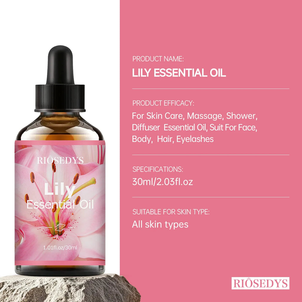 Lily essential oil, with its delicate floral fragrance, is suitable for aromatherapy and body massage. Zpaxo