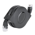 Adjustable Retractable CAT6 RJ45 Lan Network Cable Cord Black 2m