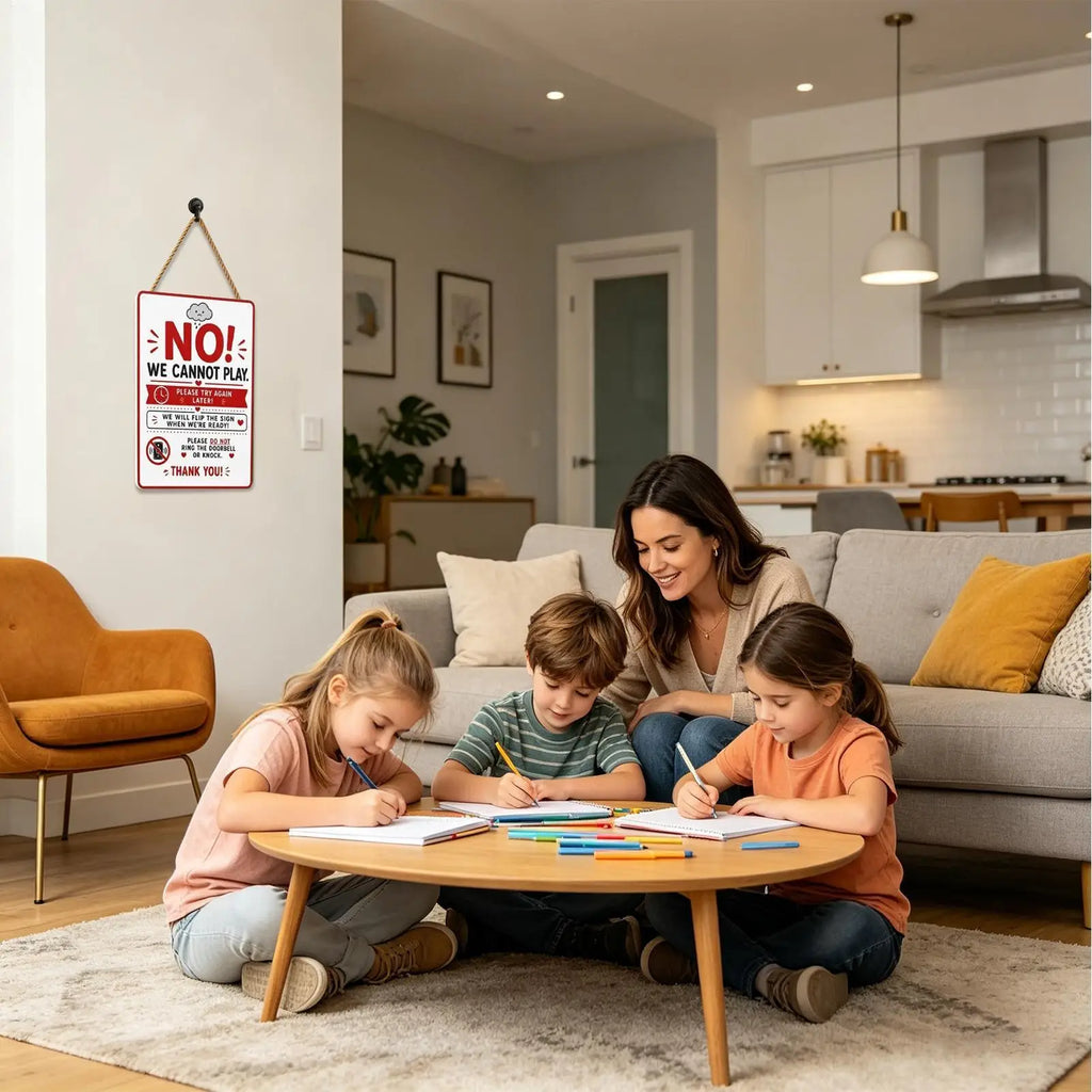 Door Signs Lightweight Metal Summer Quiet Time Sign Indoor Outdoor