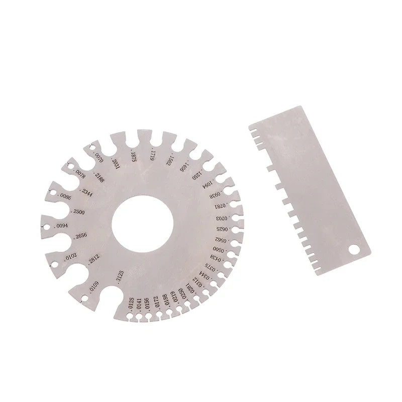 0-36 Round AWG SWG Wire Gauge Thickness Ruler Diameter Stainless Zpaxo