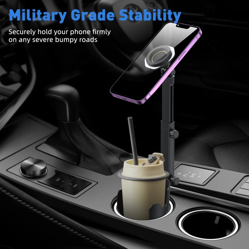 2-in-1 Car Mug & Magnetic Phone Holder – 360° Suction Mount Car Phone Mount Zpaxo