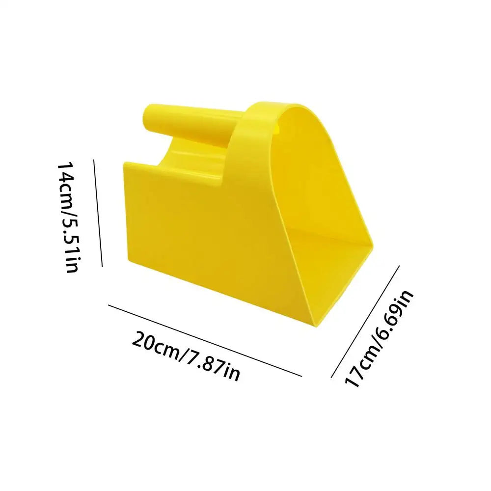 Plastic Feed Scoop Thickened Flat Bottom Food Shovel For Sheep Farming Utility Feed Scoop Poultry Durable Livestock Feeding Tool Zpaxo Yellow