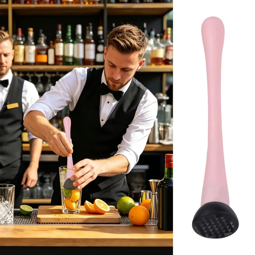 Long Handle Cocktail Muddler Mojito Smasher Professional Bar Drink