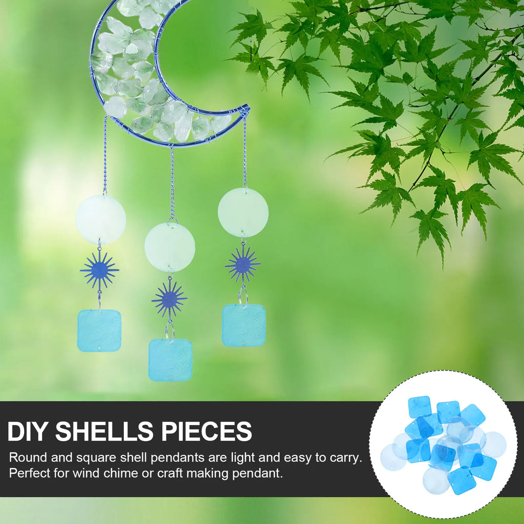 Square Round Natural Shell DIY Craft Making Pendant Dream Catcher