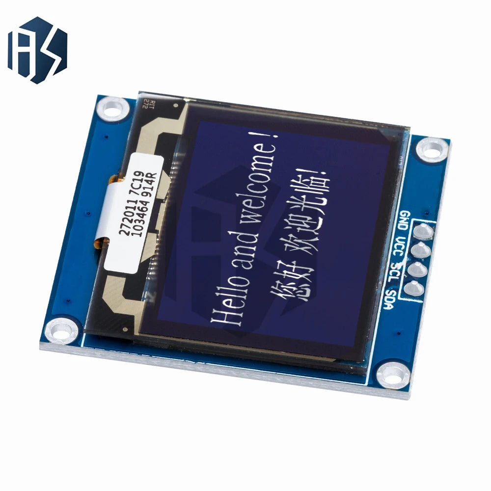 1 32-inch 128x96 White OLED Display Module SSD1327 Driver IC I2C Zpaxo