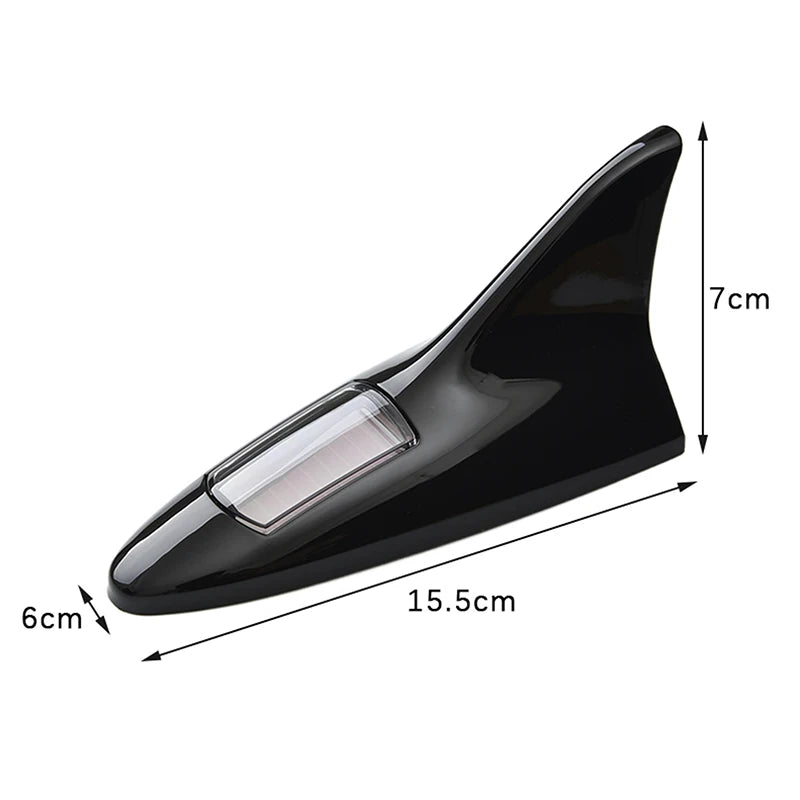Solar Shark Fin LED Warning Light – Universal Car Roof Mount