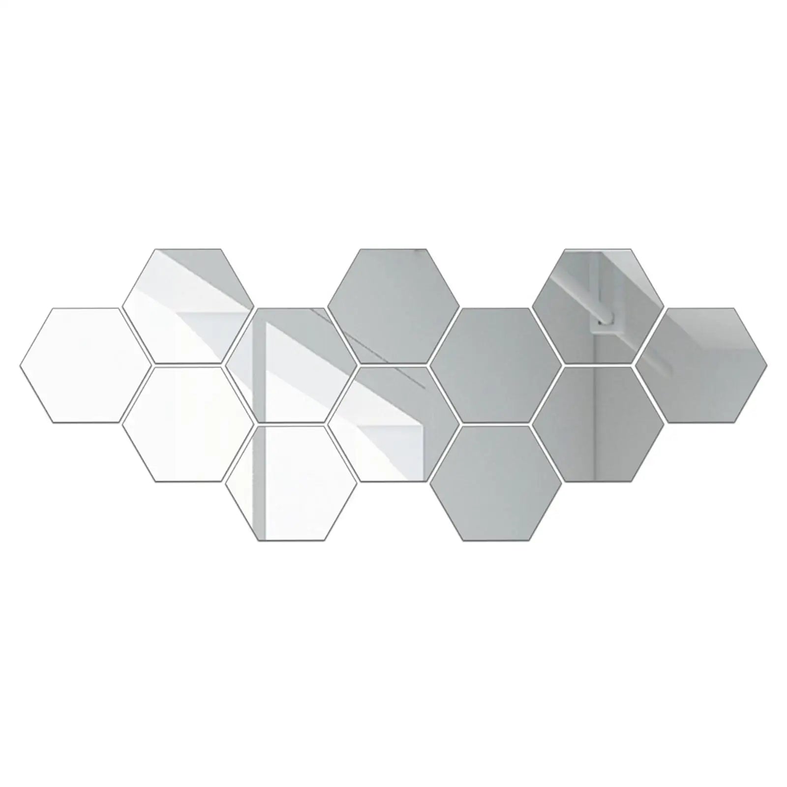 30Pcs 3D Hexagon Wall Stickers DIY Acrylic Sheet Tiles Living Room Decal Zpaxo