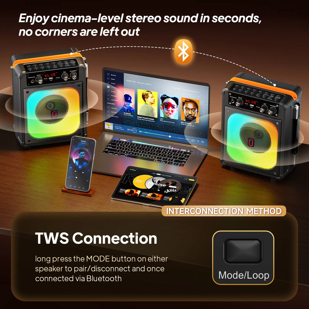 Tx06Karaoke Bluetooth Speaker Microphone High-power Karaoke Outdoor