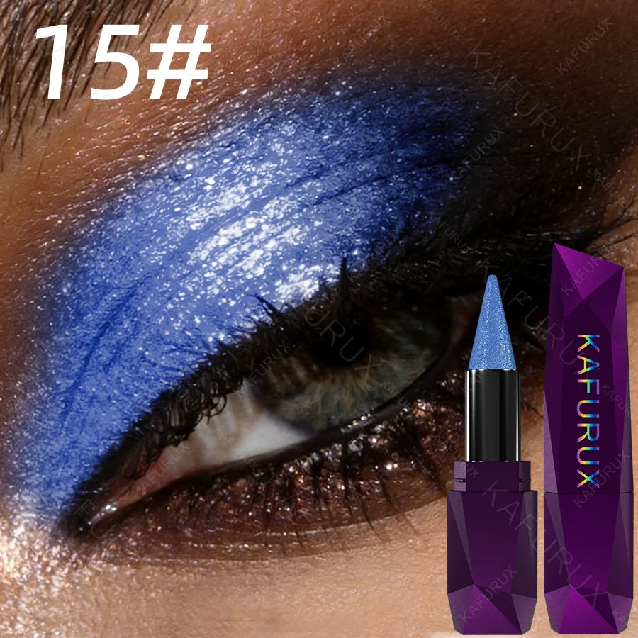 Metallic Brown Eyeshadow Pencil Glitter Silkworm Liner Pen Zpaxo 15
