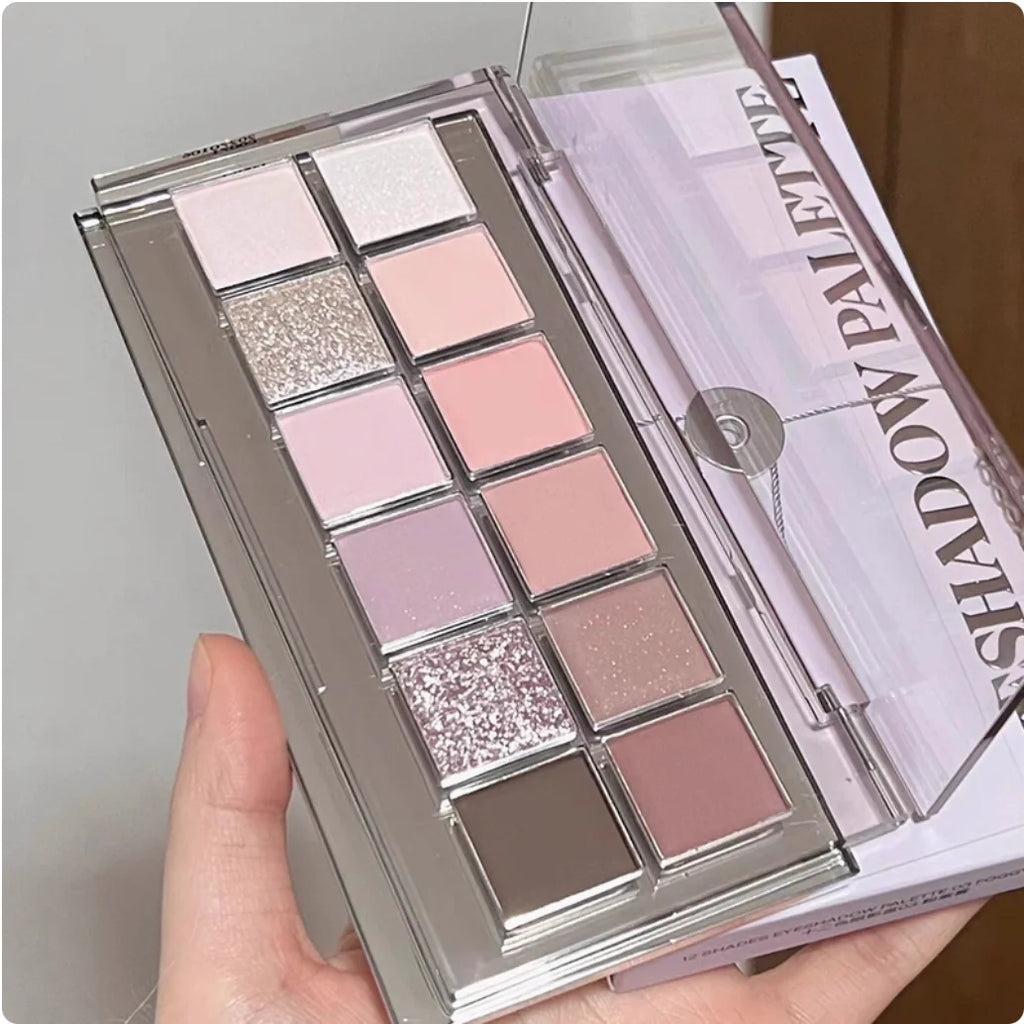 JOOCYEE 12 Shades Eyeshadow Palette Long-lasting Pearlized Gel Smooth Zpaxo